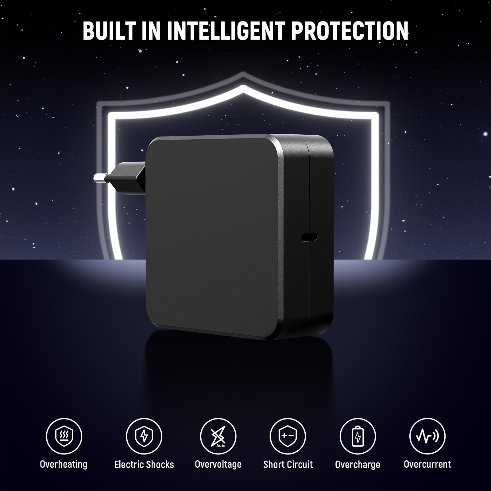 NEEWER Ładowarka PD 100 W USB C z kablem do szybkiego ładowania USB C 100 W, GaN ładowarka AC zasilacz sieciowy do NEEWER HB80C HS60B HS60C lamp wideo V Mount akumulator NP-F, PD200W0500G4E