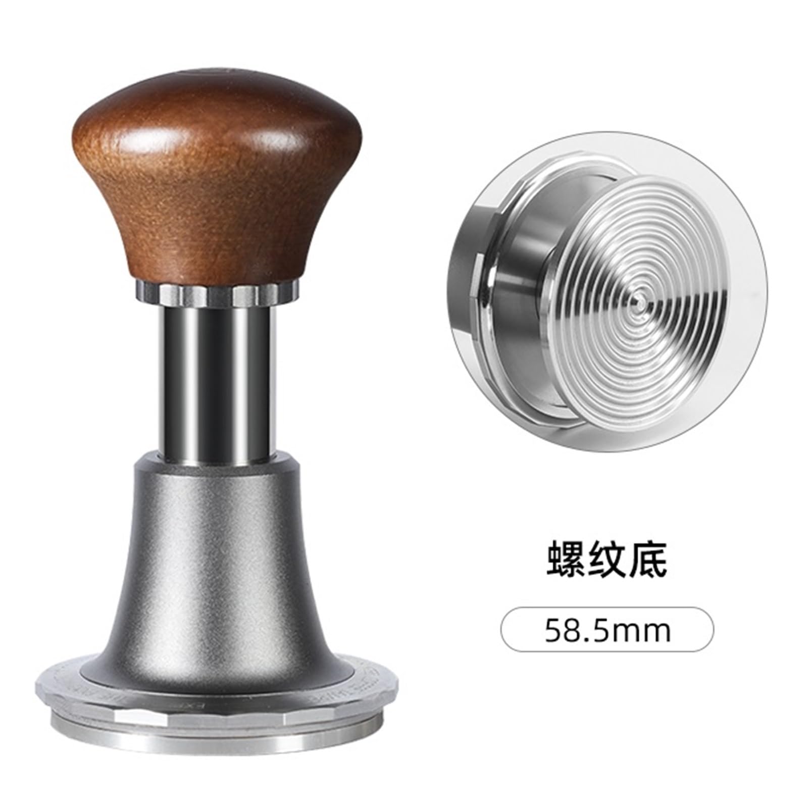 Prensa de café en polvo 51-58 mm, máquina espresso, rebote automático fuerza constante(58.5mm screw thread)