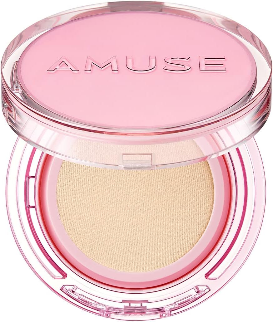 Amuse SEOUL DEW POWER VEGAN CUSHION 1.5 NATURAL PURE | clear beige | Dewy, glow, long-lasting, double coverage, cleanbeauty, lightweight, natural look, foundation for sensitive skin, hydrating cushion