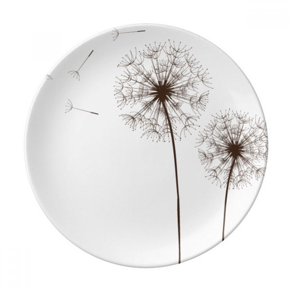 Plante de pissenlit en porcelaine pour dessert 20,3 cm assiette décorative design végétal