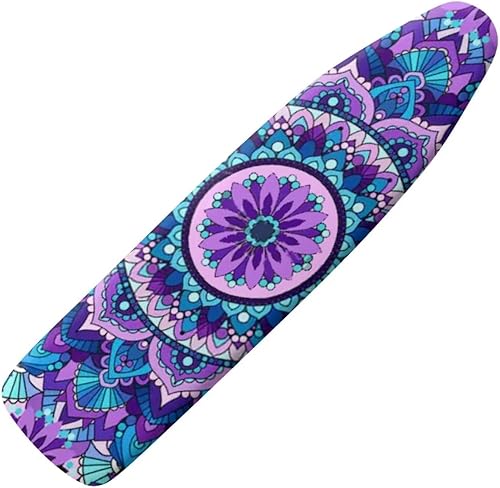 UNICEU Funda universal para tabla de planchar con estampado de flores de mandala, estilo bohemio, elástica, resistente a las manchas, para tabla de
