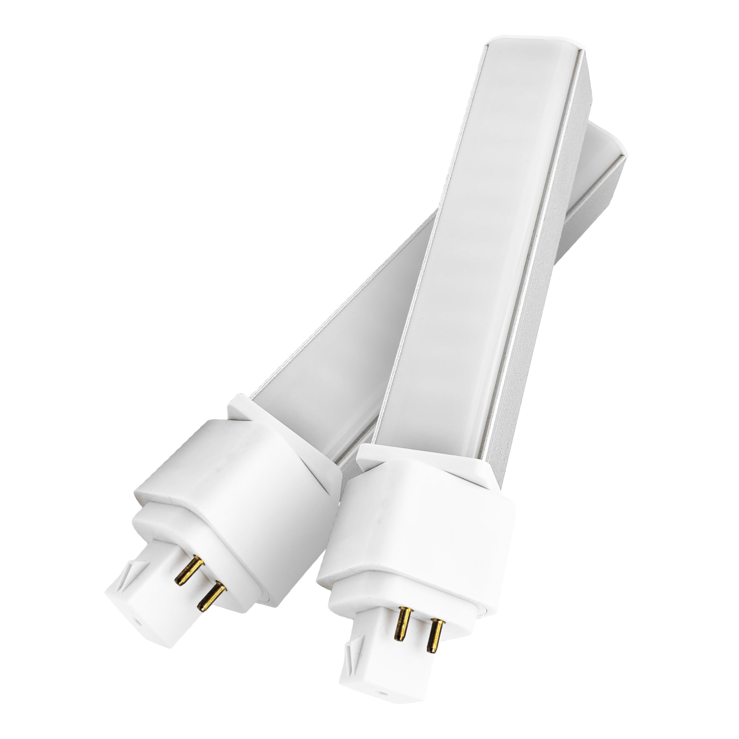 QLEE Natural Daylight Gx24q 4 Pin LED Light Bulb PL-C Retrofit Compact Fluorescent Lamp Replacement 26W G24q-2 Gx24q-3 1400 Lm 314° Free Rotate Horizontal Recessed G24q Green Bulb,12w 4000k 2pcs