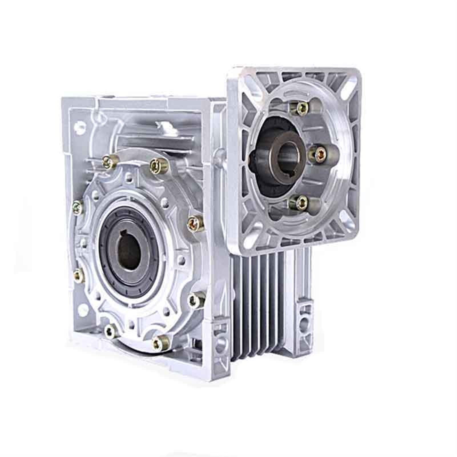 Motor paso a paso, 5: 1-80: 1 Reductor de gusanos Nmrv030 1 Eje de entrada de 1 mm Rv030 Reductor de velocidad de la caja de engranajes del gusano for NEMA 23 Motor(40 ratio 1,Flange 104X104)