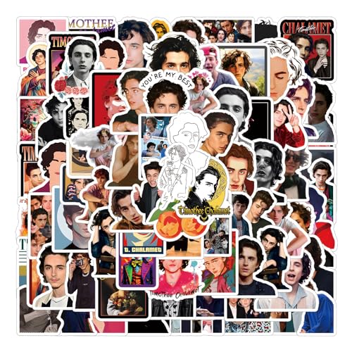 127PCS Timothee Chalamet Stickers Aesthetics Graffiti Waterproof Vinyl Decal for Birthday Party Supplies Decoration Favors for Water Bottles Laptop Suitcase Scrapbooking Choice