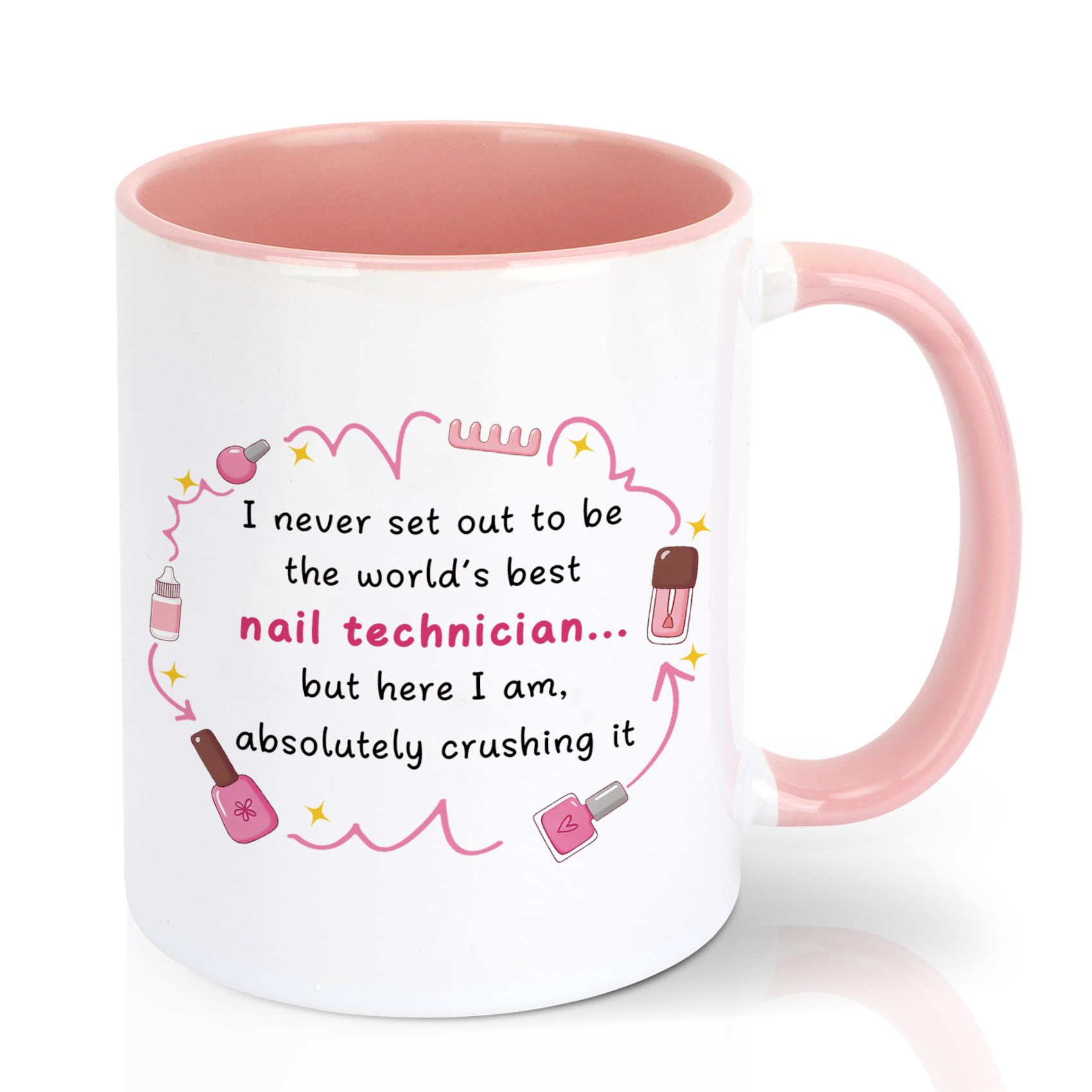 Nail Technician Gifts Ceramic Mug Birthday Gifts for Nail Technician Manicurist Pedicurist Nailstylist Beautician Thank You Gift for Christmas Valentines Easter Gift for Colleagues Friend Sister