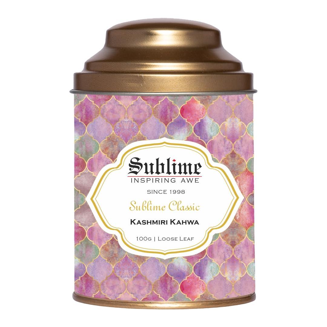 Sublime Kashmiri Kahwa Green Loose Leaf Premium Tea | Boosts Immunity and Aids Digestion - 100g