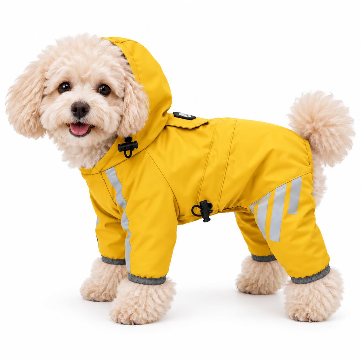 Dog Raincoats Waterproof Full Body Dogs Rain Coat With Hood & Harness Hole