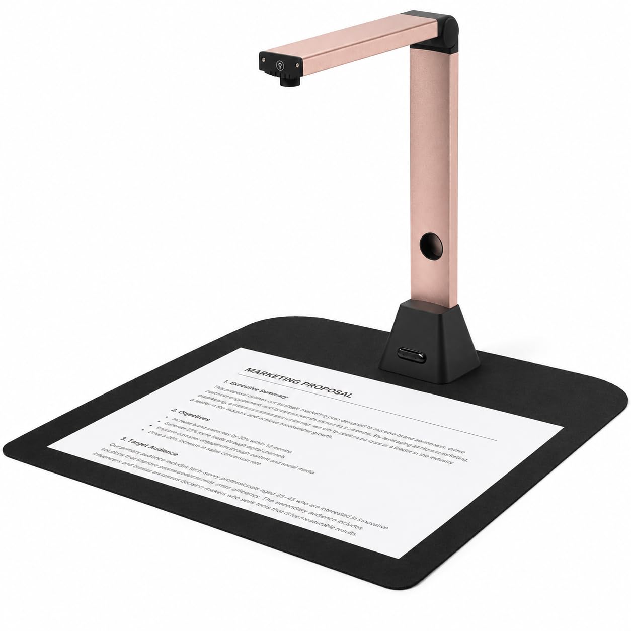Escáner de Documentos A3: Cámara USB de 18MP con OCR Recorte Automático Luz LED Ajustable PDF Word Excel para Oficina Facturas Contratos Clases y Archivo Doméstico Diario Actual