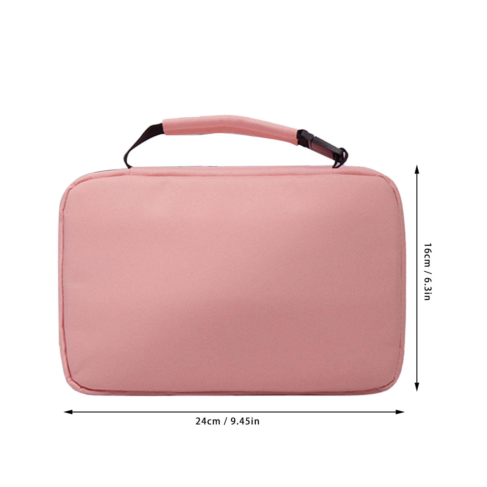 Ejoyous Beauty Case da Viaggio Borsa da Trucco in Tessuto Oxford da Appendere 24 X 16 X 9 Cm Organizzatore Pieghevole con Separazione Asciutto e Bagnato in 3 Sezioni per Donne Uomini Viaggi in (PINK)