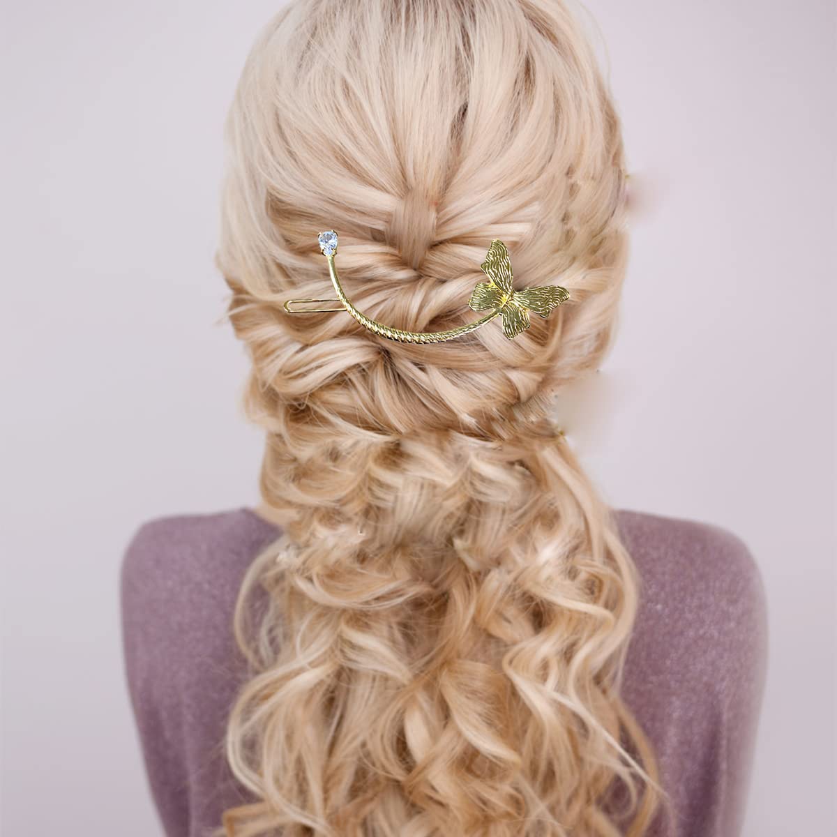 bacchette per capelli, Clip N Twist francese, fermaglio for capelli, mollette for diapositive, bastoncini for capelli a farfalla, accessori for forcine for donne e ragazze(Style 9)