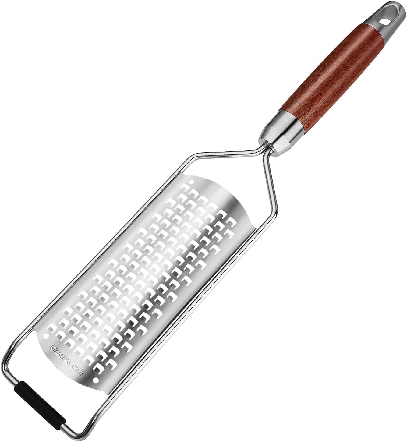 KULUNERProfessional-Grade Lemon Zester with Ultra-Coarse Blades, Heavy-Duty Cheese/Vegetable Grater, Solid Wood Handle Design - Rust-Resistant Durable, Essential Kitchen Tool (A1)