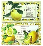 Saponificio Artigianale Fiorentino Soap Bar Bundle with 10.5 oz Saponeria Firenze Sculpted Bars (Lem