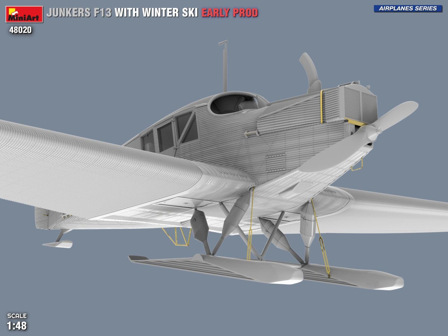 Miniart 1:48 - Junkers F13 w/Winter Ski, Early Prod - Image 3