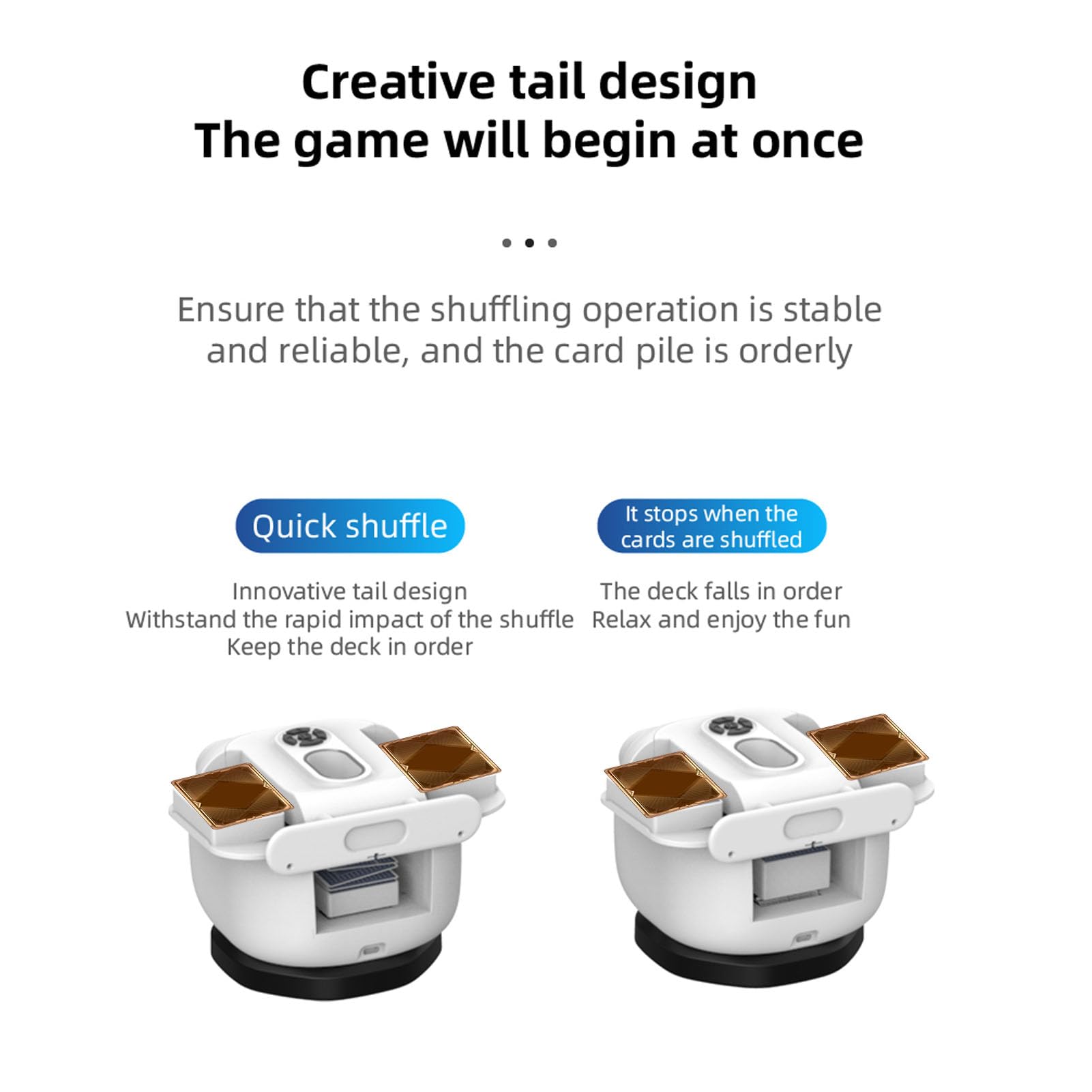 Cryfokt Mescolatore e Mazziere Automatico di Carte, Mescolatore Elettrico e Distributore di Carte 2 in 1 per 8 Giocatori con 4 Telecomandi per Disegno, di Silenzioso