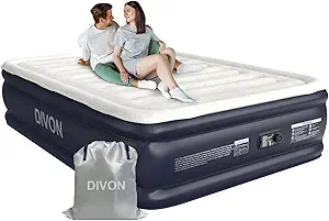 Air Mattress Full with Built in Pump,18''Raised Blow Up Mattress 2 Mins Self-Inflation/Deflation,Upgraded Thicker Inflatable Mattress,Air Bed with Storage Bag for Guests,Home,Camping,660 lbs Max