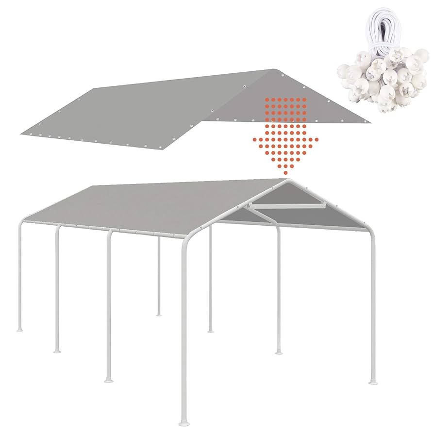 Amazon.com: Thanaddo 10 x 20 Ft Carport Replacement Canopy