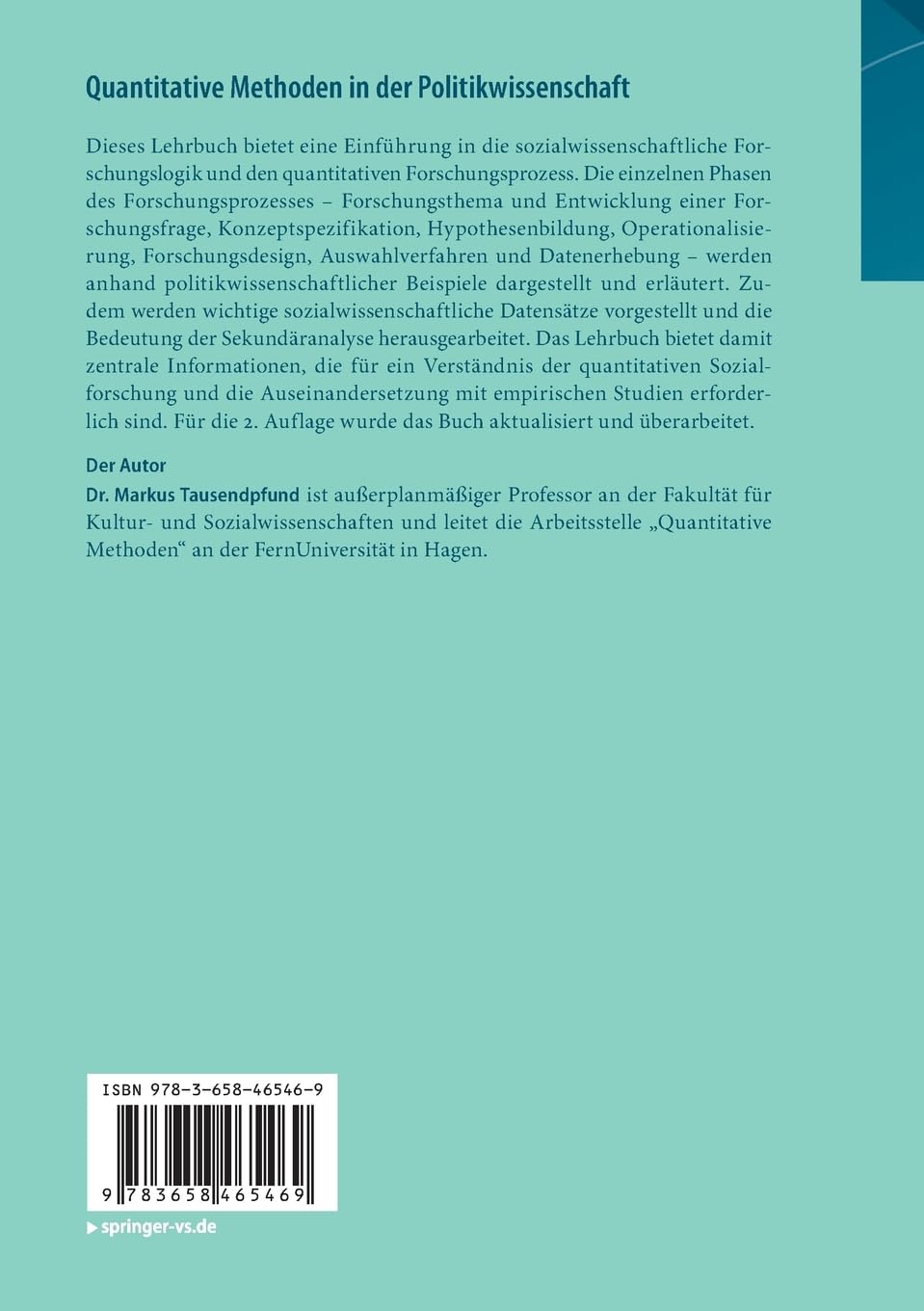 Quantitative Methoden in der Politikwissenschaft: Eine Einführung (Grundwissen Politik)