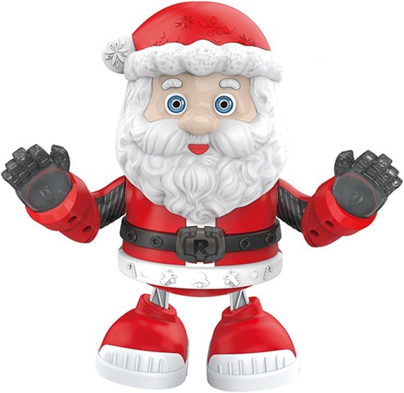Sdmax Red Electric Dancing Santa Claus Toy, Luminous Music And Flashing Led Light, Eye Catching Design, Vibrant Colour, Battery Operated, Festive Decoration Piece