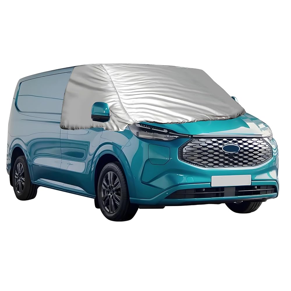 Windscreen Cover for Ford Transit Custom 2012-2022, Silver Foldable External Thermal Windscreen Cover, Weatherproof UV Frost Snow Ice Protector for Windscreen : Amazon.de: Automotive