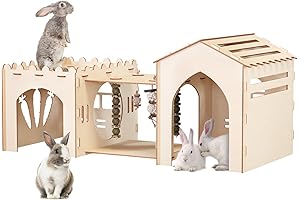 Woiworco Bunny Hideout for Rabbits Large