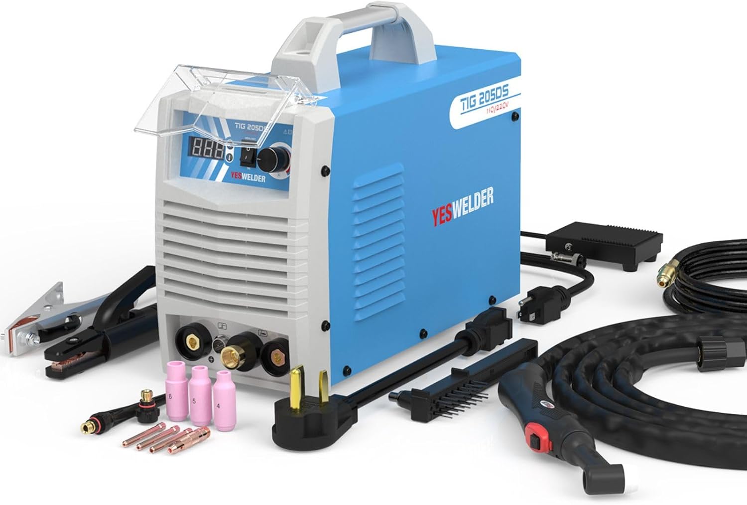 YESWELDER TIG Welder 205Amp HF TIG/STICK/ARC 2 In 1 TIG Welder 110&220V