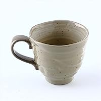 Vista 5 de Mino Ware Japanese Coffee Mug Set of 2, Japanese Tea Cups, Jizo Statue Design, 8.8 oz, Handmade Ceramic Coffee Mug