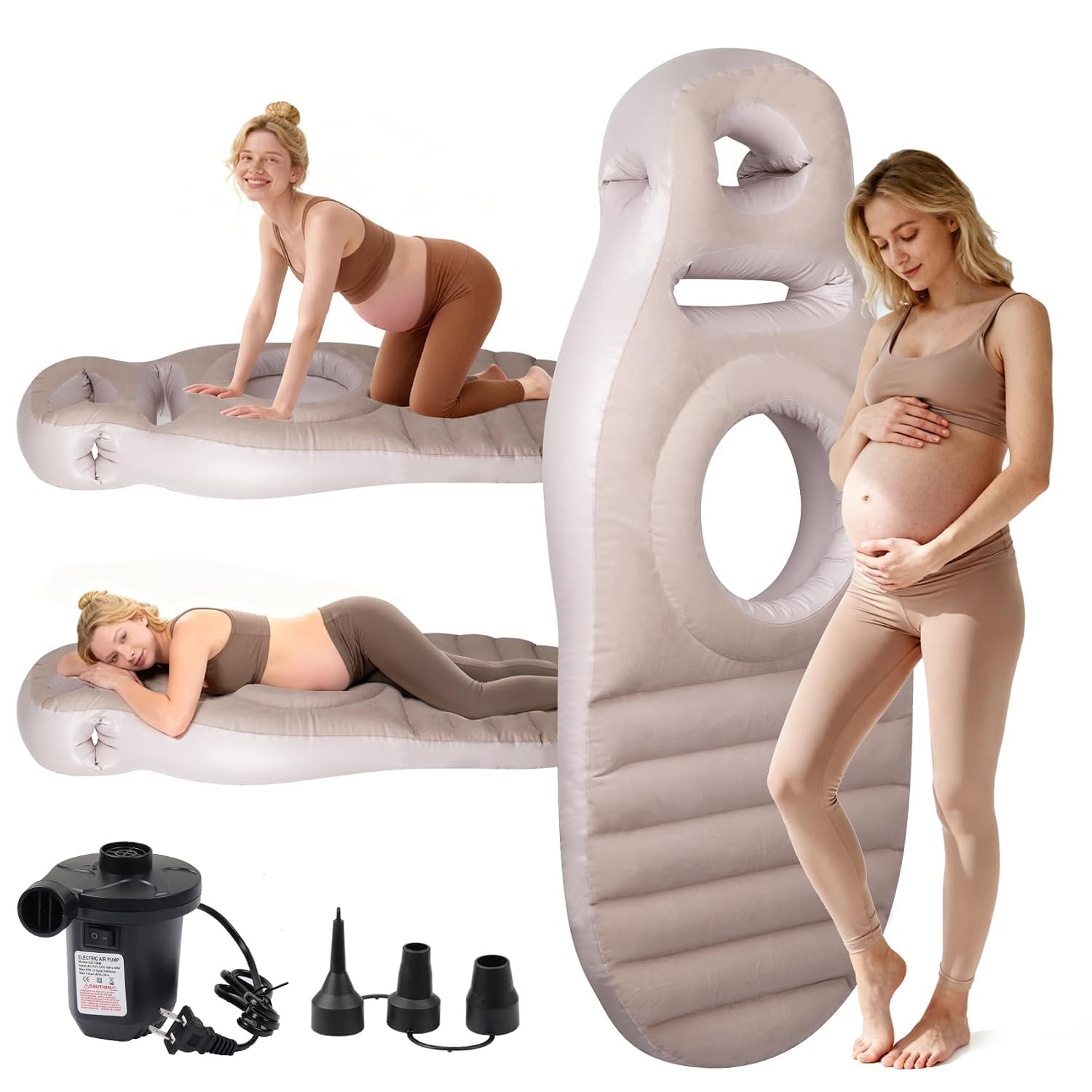 Inflatable Pregnancy Pillow | New Upgraded Belly Mattress Float with Abdominal Hole | Full Body Pregnancy Rest Bed for Pregnant Women | Pregnancy Pillow for Sleeping Prone | Relief Physical Pain-picture-28