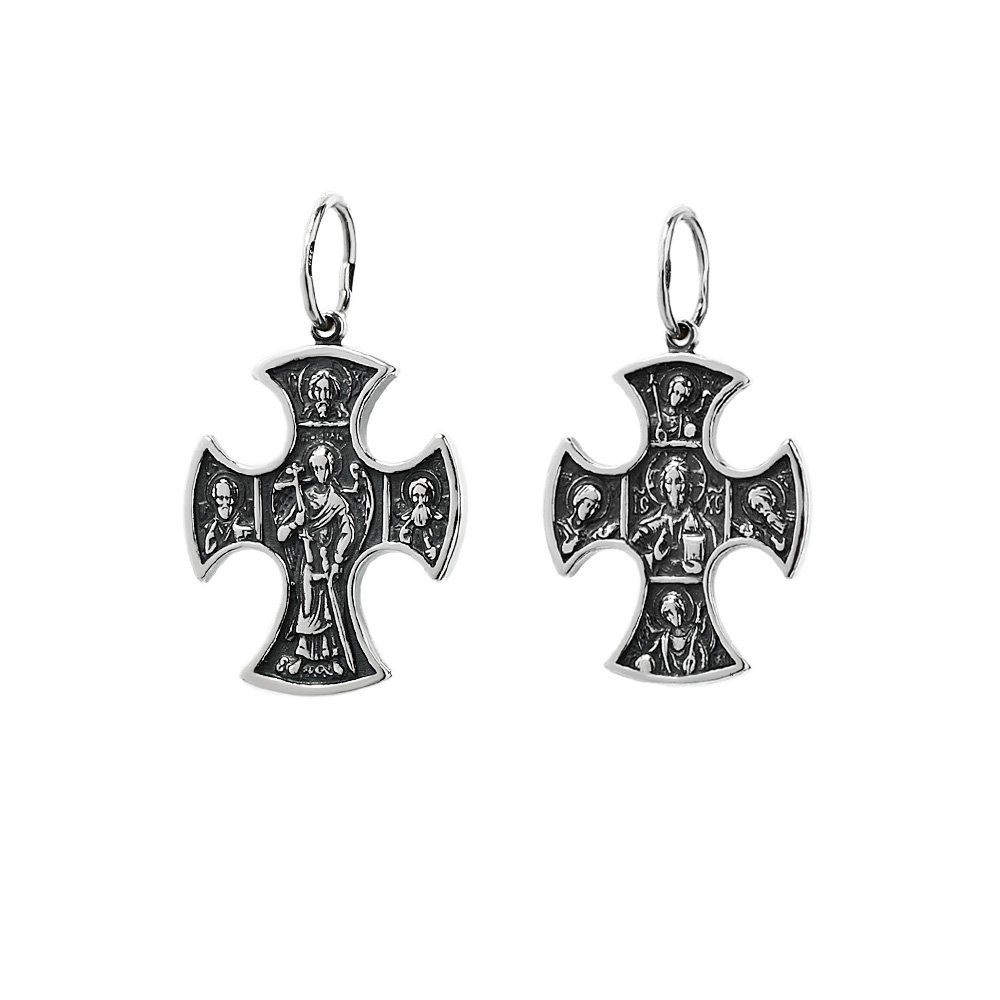 NKlaus 925 sterling zilveren kruis orthodoxe kruisbeeld hanger