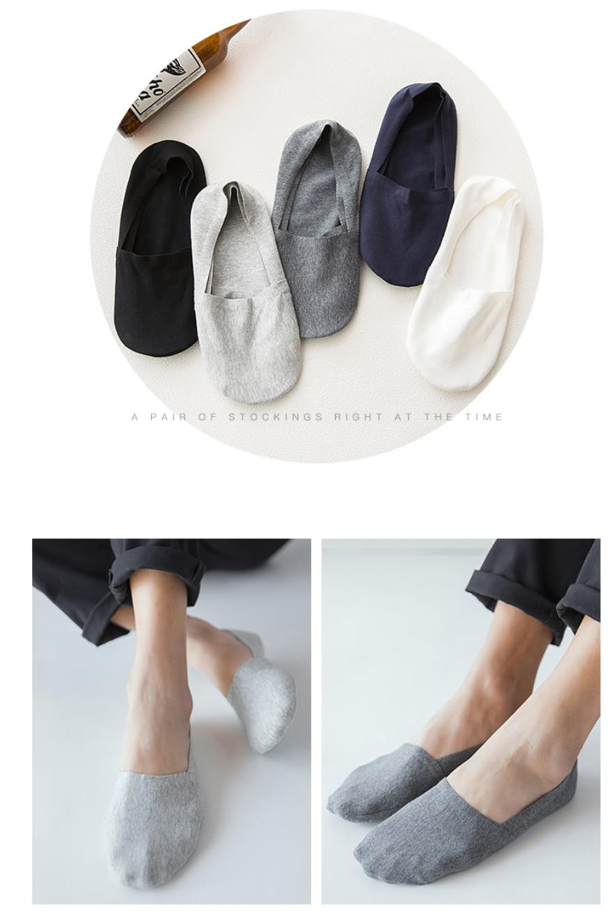 Chaussettes Gaia Hommes Femmes SOKA One, Les chaussettesinvisibles qui tiennent en place, 5 Paires Coton Élastique 38-44, Chaussettes Courtes Respirantes