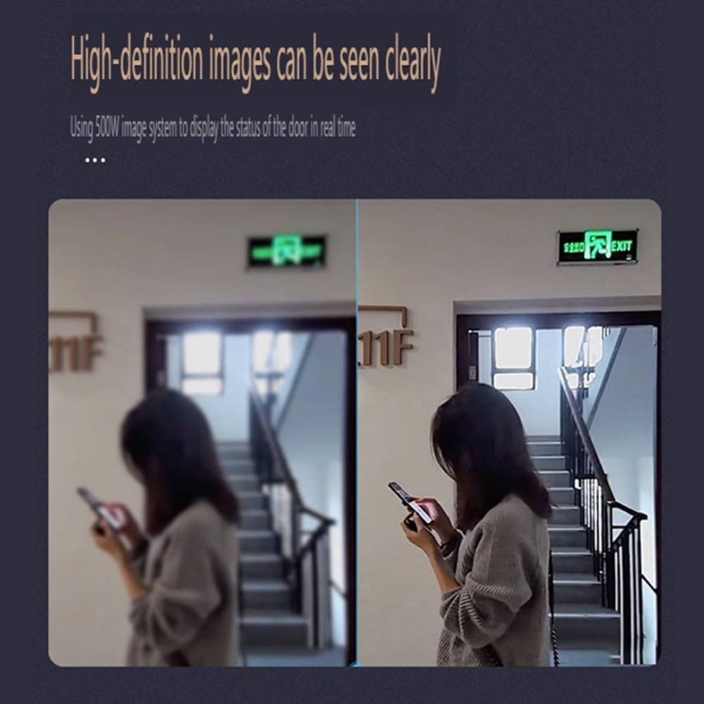QOXEZY Dwukierunkowa kamera wewnętrzna wideo, dzwonek do drzwi, bezprzewodowa kamera z ekranem IPS, dzwonek wideo WiFi z darmowym dzwonkiem dzwonkowym, wykrywanie ludzi, przechowywanie, podgląd na
