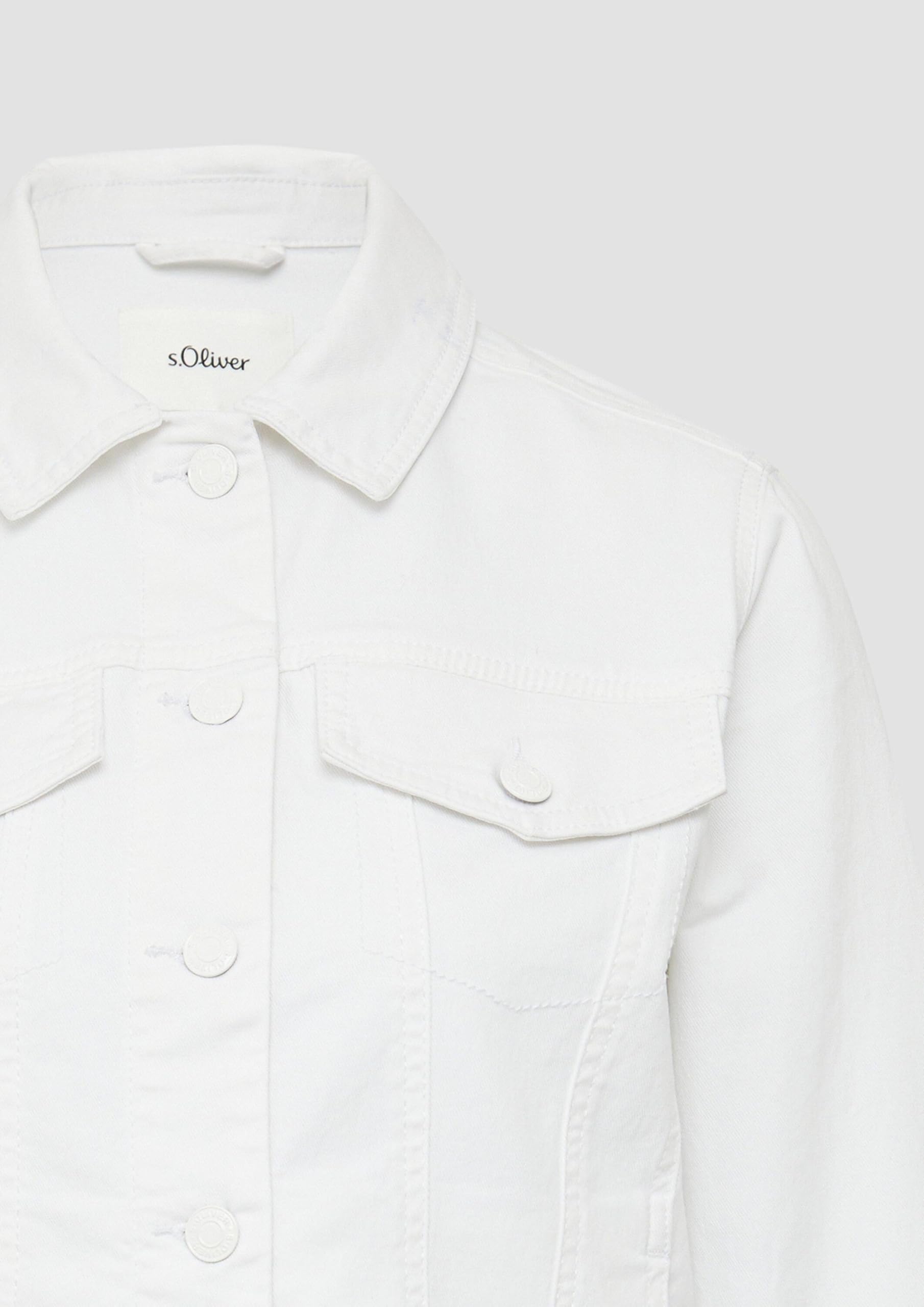 s.Oliver Elastische Jeansjacke mit seitlichen Eingrifftaschen