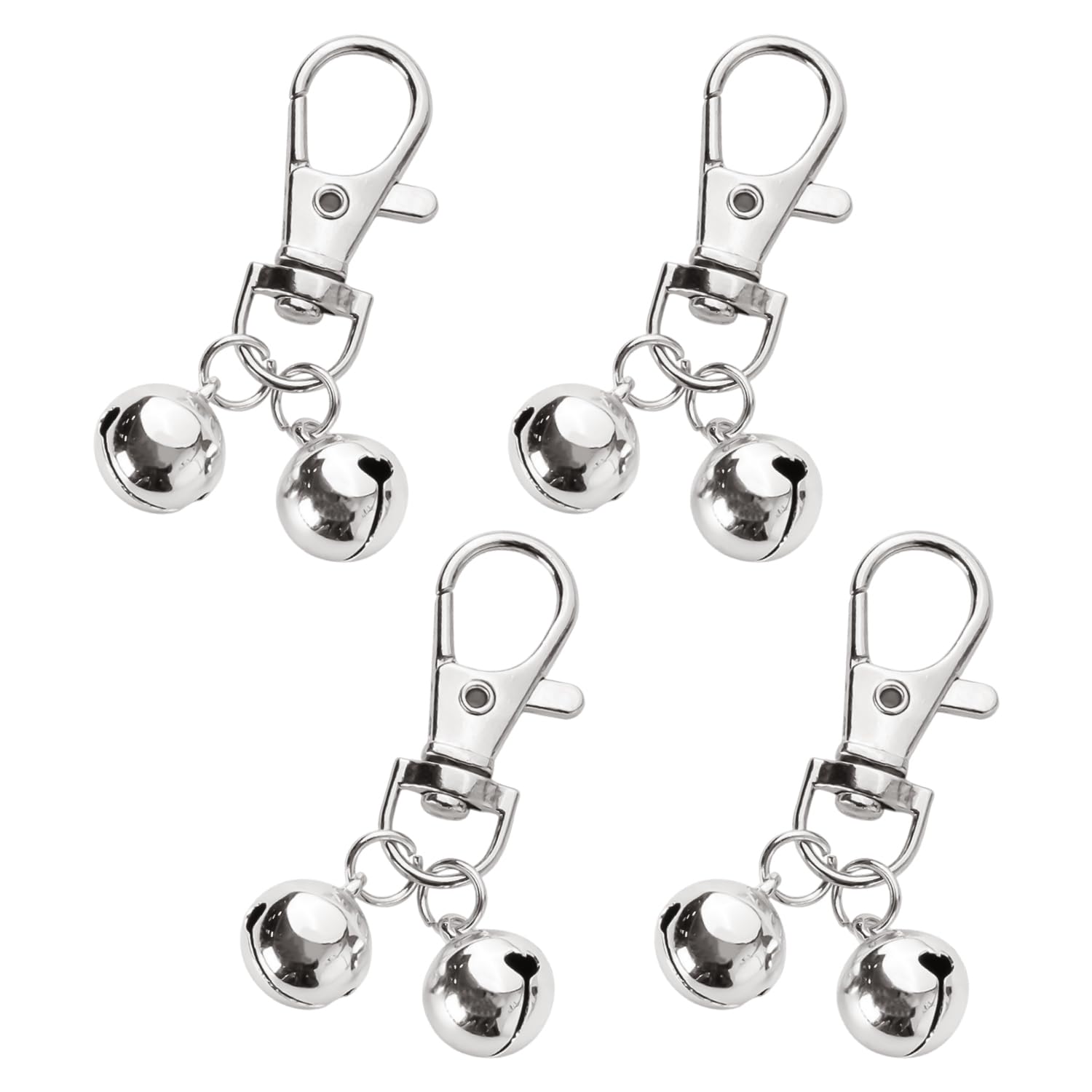 4 Stück Glockenhaken, Metall-Führeranhänger, DIY-Schmuckzubehör, Diebstahl- Und Taschendiebstahlalarmglocken, Haustierhalsbandglocken