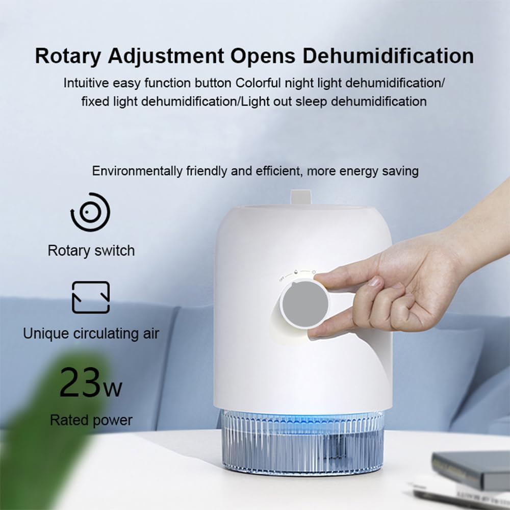 Dehumidifier for Home (300 Sq.Ft), Small Dehumidifiers with Auto Shut Off, Ideal for Closet Bedroom Bathroom RV T1-WHITE Upgrade