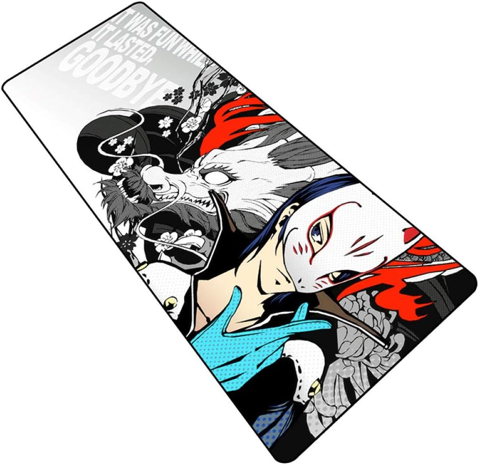 Gaming Mouse Pad Anime Persona 5 Improve Speed Mouse Pads Non-Slip Rubber Durable Mouse Mat Stitched Edges 800X400X3Mm
