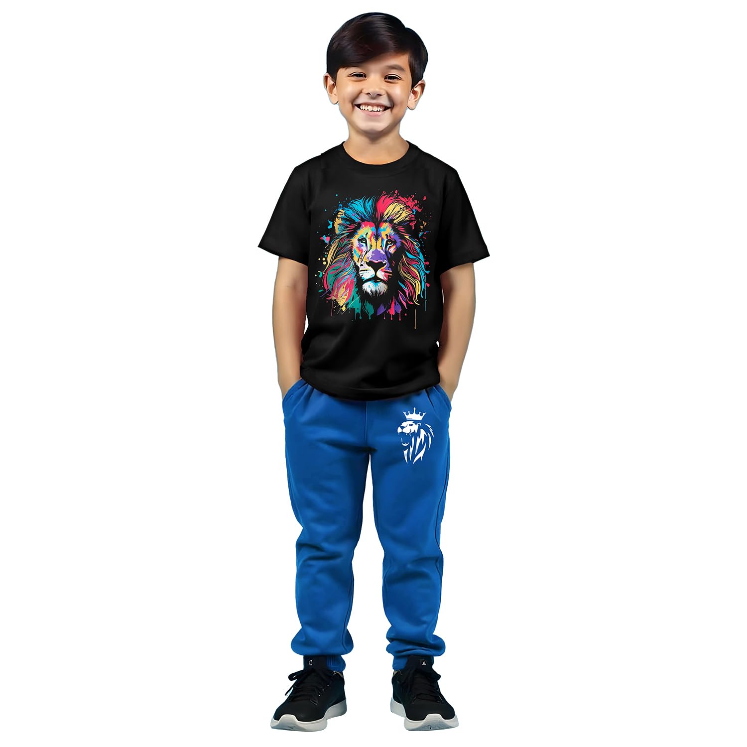 Trampoline Boys Printed T-shirt and Trackpant set Pack of 1
