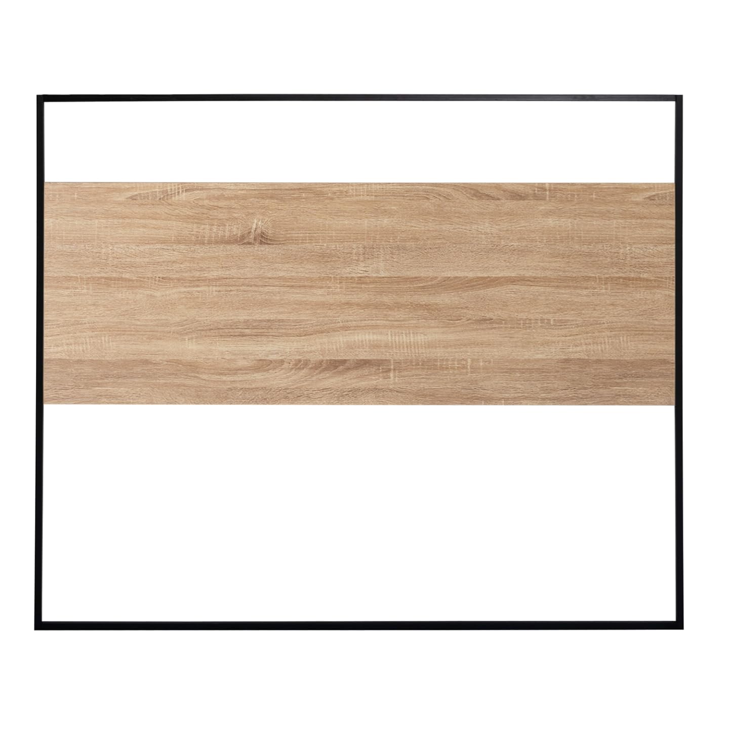 IDMarket - Tête de lit Detroit 145 cm Design Industriel Bois et métal Noir