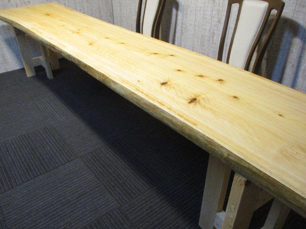 Amazon｜# 545□ 檜 ヒノキ 長さ312cm 豪華 テーブル 一枚板 無垢材