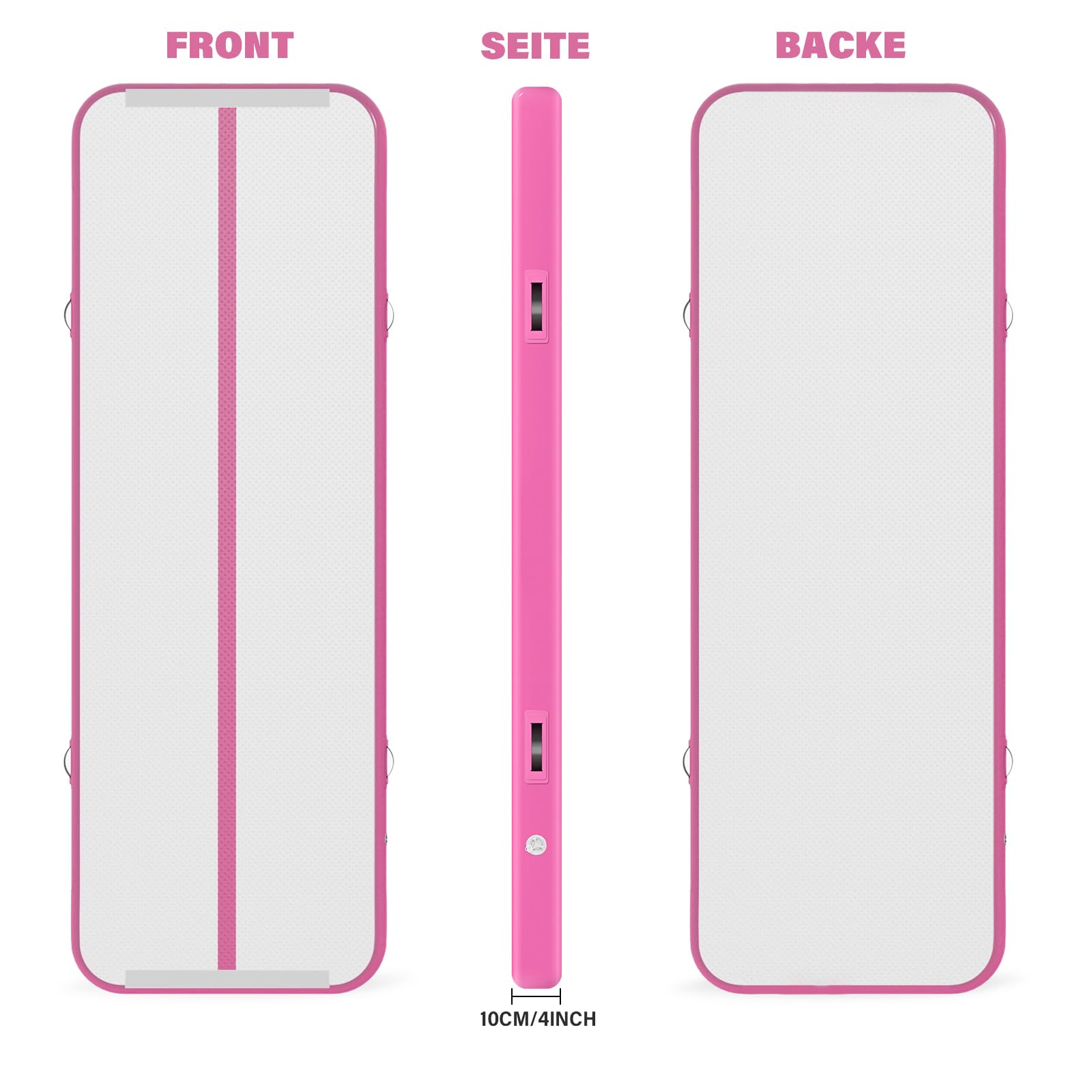Air Track Ginnastica Artistica 3/4/5/6 Metri 10/20cm Spessore – Tappeto Ginnastica Artistica da Casa con Pompa Elettrica, Tappetino Gonfiabile per Allenamento, Yoga, Cheerleading, Fitness