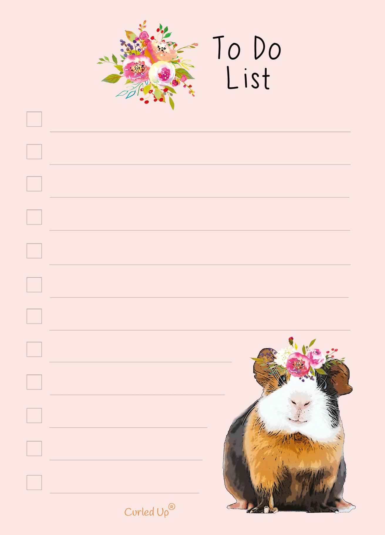Guinea Pig to Do List Notepad A6 Size - 50 Tear Off Pages - Guinea Pig Gifts Notes Organiser Guinea Pig Lover Memo Desk Pad - Image 4