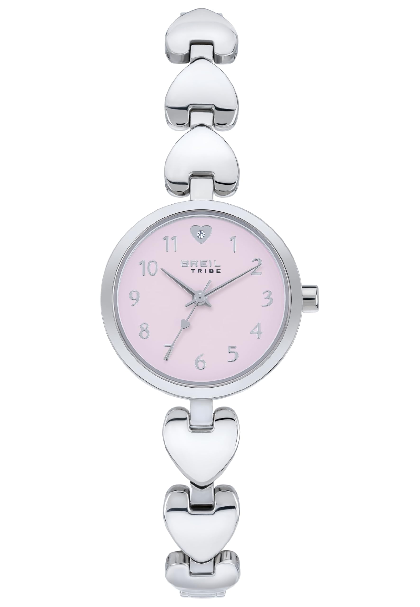 Breil - BT Heart Steel Watch for Women, Steel-Pink, One Size, Bracelet