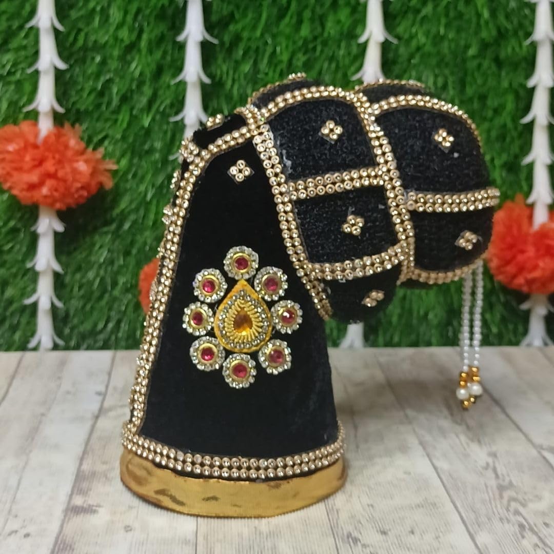 Decorated Side Hairbun/Kondai for Goddess Decoration/Varalakshmi Pooja/Navaratri Pooja Celebration Size : 6Inch-image-16