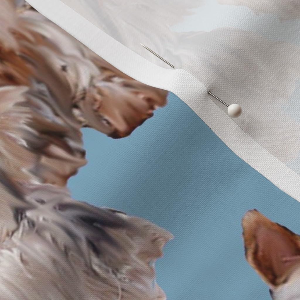 Spoonflower Fabric - Yorkshire Terrier Yorkies Dog Pet Dogs Printed on Petal Signature Cotton Fabric by The Yard - Sewing Quilting Apparel Crafts Decor