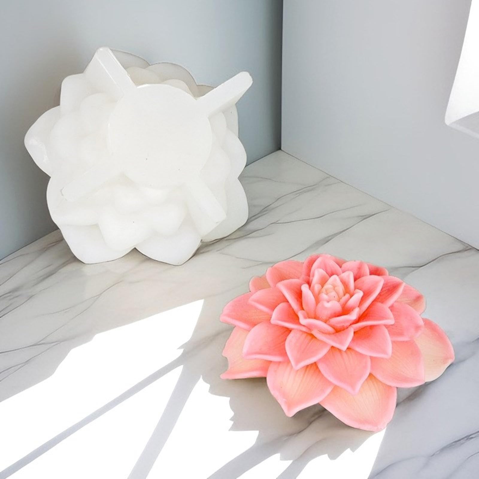 Stampo in silicone a forma di fiore di peonia 3D per sapone, gesso, resina, fusioni fai da te, torta al cioccolato, strumento da forno per matrimoni