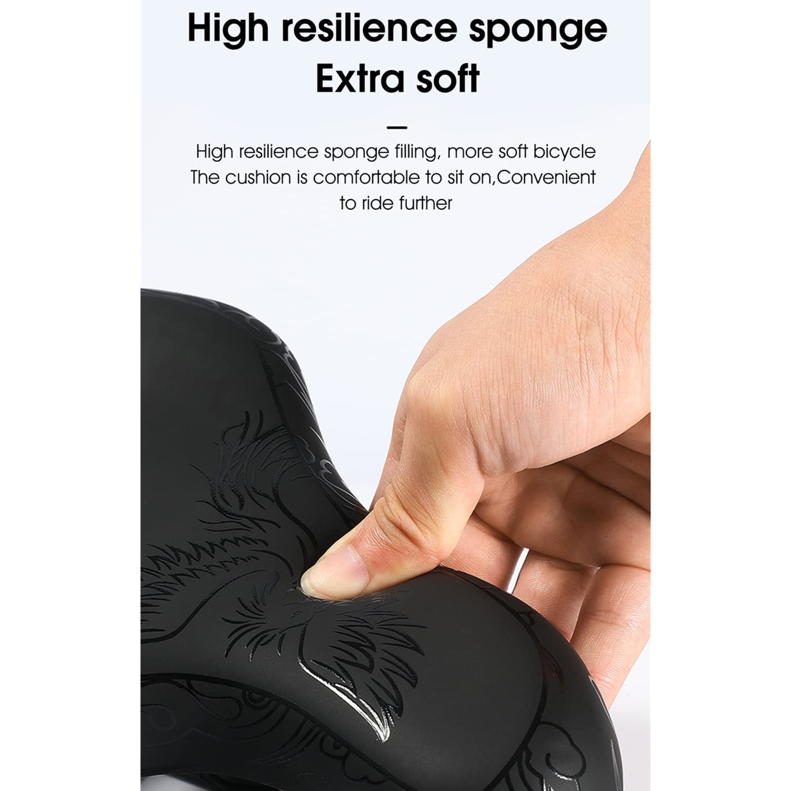 KOOOGEAR Selle de vélo surdimensionnée pour homme et femme, confortable, extra large, respirante, ergonomique, siège de rechange universel pour VTT, vélo de ville, vélo d'appartement (noir KOOOGEAR Selle de vélo surdimensionnée pour homme et femme, confortable, extra large, respirante, ergonomique, siège de rechange universel pour VTT, vélo de ville, vélo d'appartement (noir