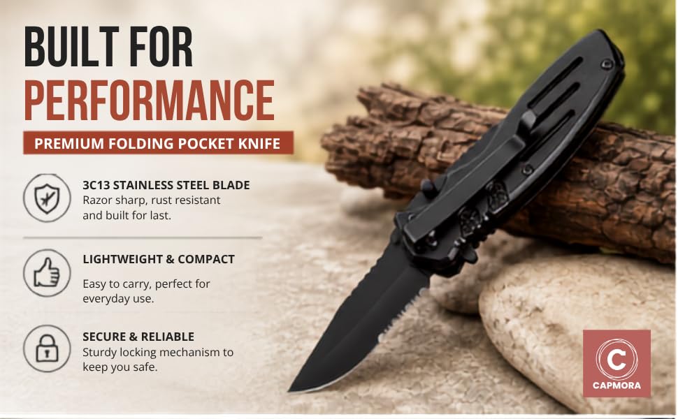 Image of CAPMORA Multipurpose Knife, Carbon Steel, Compact Utility Knife for Kitchen, Home, Office, Vegetables, Fruits, Kitchen, Home,Travel & Utility