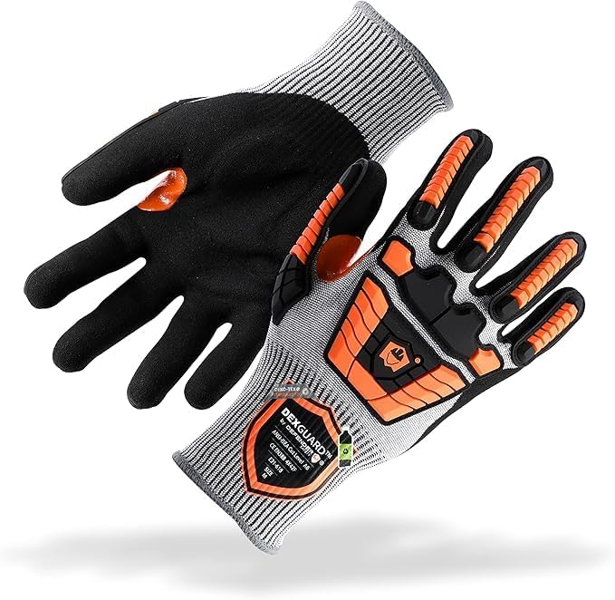 Miniatura 2 de Defender Safety Guantes de trabajo ANSI A6 resistentes a los cortes, paquete de 12, protección contra impactos, recubiertos de nitrilo, hechos de