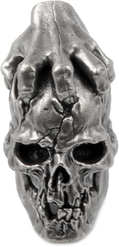 Miniatura 8 de Cuentas de cordón para cuchillo, cuentas de paracaídas, cuentas de calavera, dijes de calavera de cobre fundido a mano, para accesorios de cuerda de