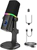 Coverzone Profesyonel Stüdyo Mikrofon Kayıt Condenser Masaüstü Canlı Yayın Mikrofonu PC USB C, Oyun, Podcast, Kayıt, Yayın, ASMR Sessiz/Eko, Telefon Adaptörü, Mac, Winows ile Uyumlu KD8 - Siyah