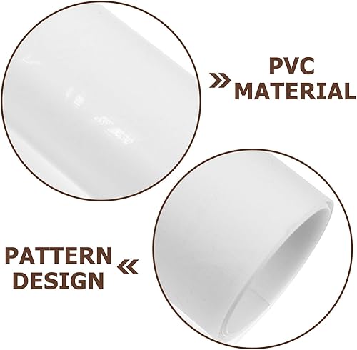 Miniatura 9 de Holibanna Material de la pantalla, 1 rollo de tela de lino blanco de estireno adhesivo para manualidades, 47 x 19 pulgadas, precortada para