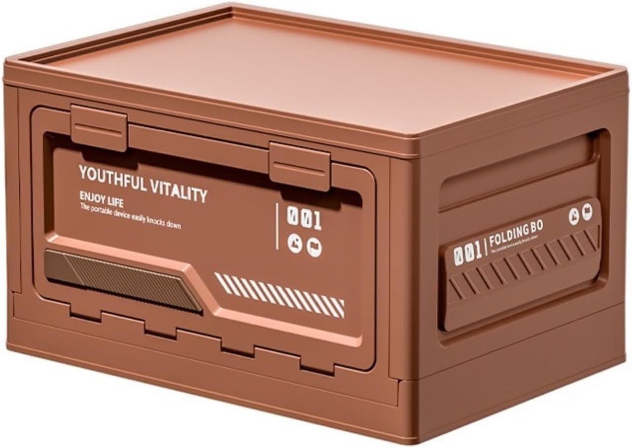 Outdoor camping storage box, side opening folding box, organizing storage box
